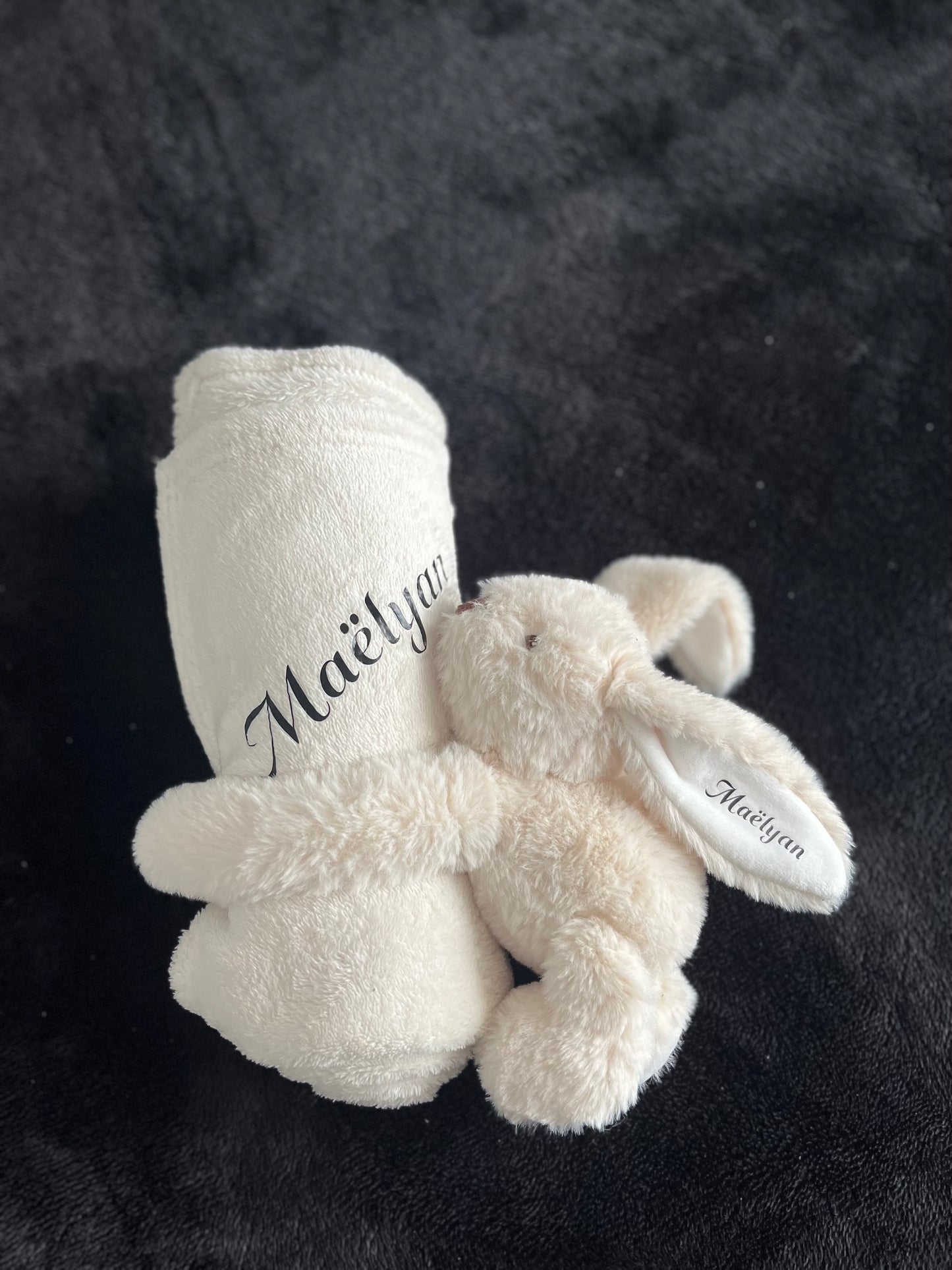 Image doudou lapin + plaid