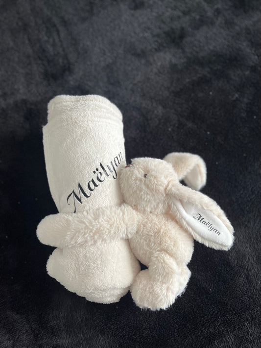 Image doudou lapin + plaid